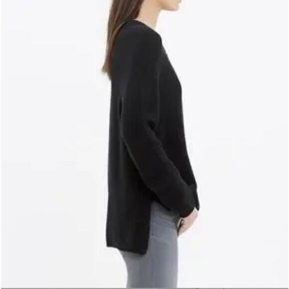 Madewell Black Rowhouse Merino‎ Wool Sweater, Size XS - Picture 9 of 13